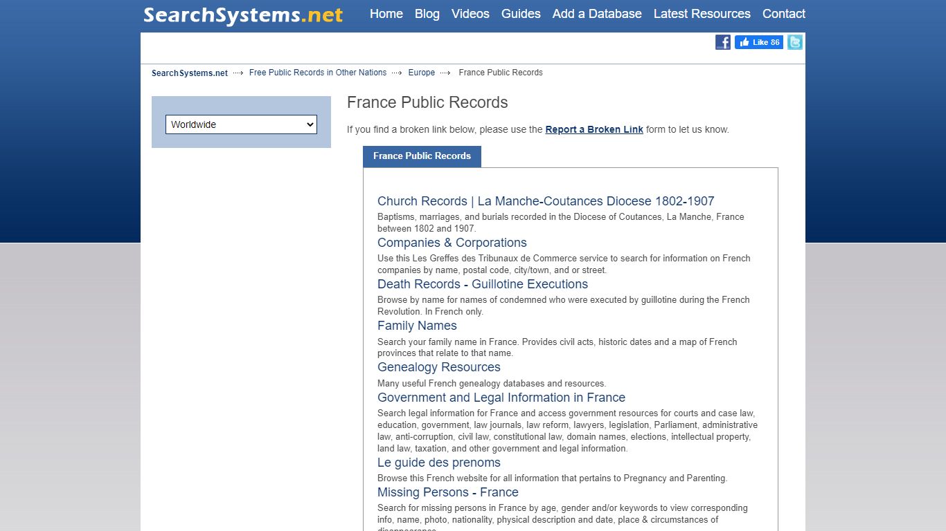 France Public Records